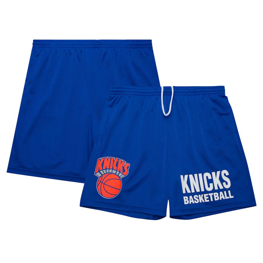 2025 Men NBA New York Knicks Blue Shorts->new york knicks->NBA Jersey